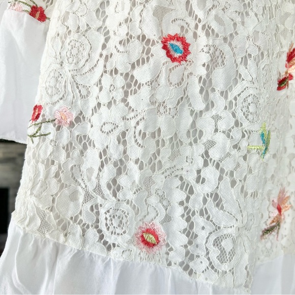 New grinta lace embroidered floral tunic womens size medium - Picture 4 of 12